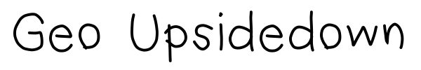 Geo Upsidedown font preview